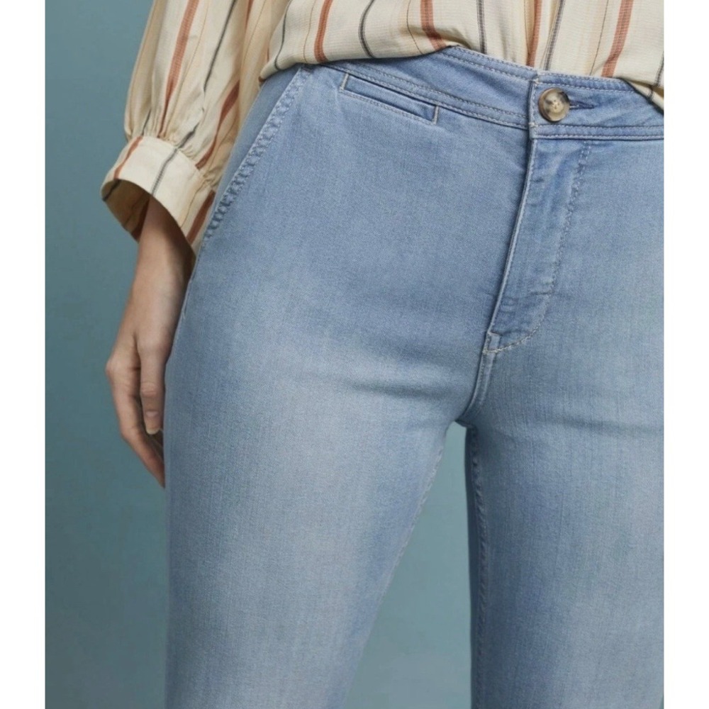Pilcro and the Letterpress High Rise Bootcut Trouser Jeans Light Wash Size 29x31 - Picture 3 of 16